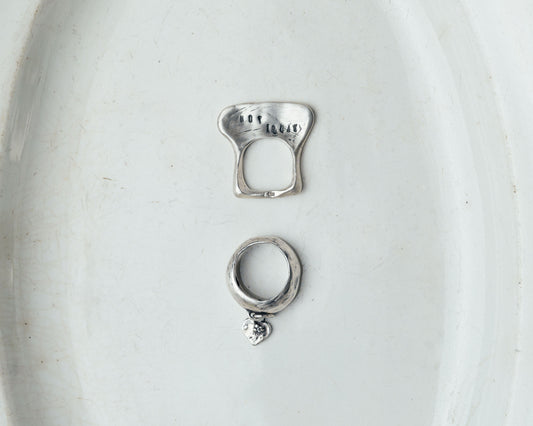 Custom Engraved Silver Message Ring