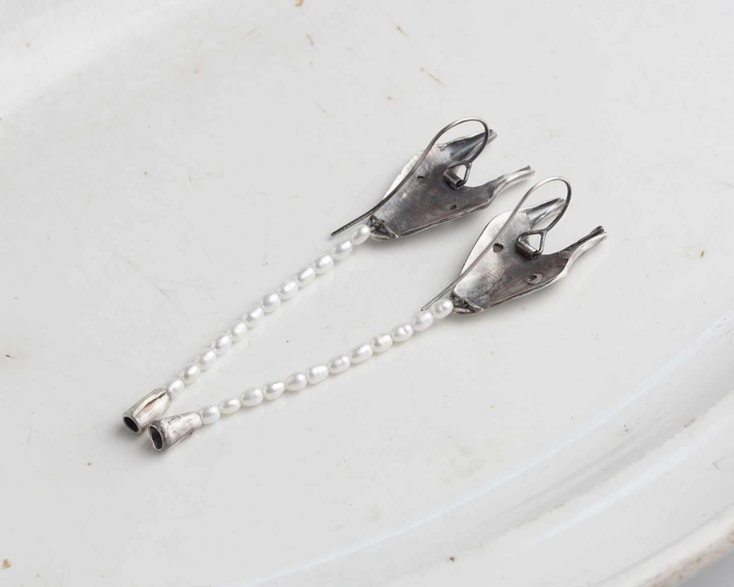 Pearl Creature Mask Earrings