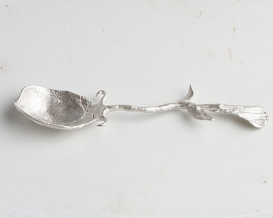 Whimsical Silver Leaf Spoon