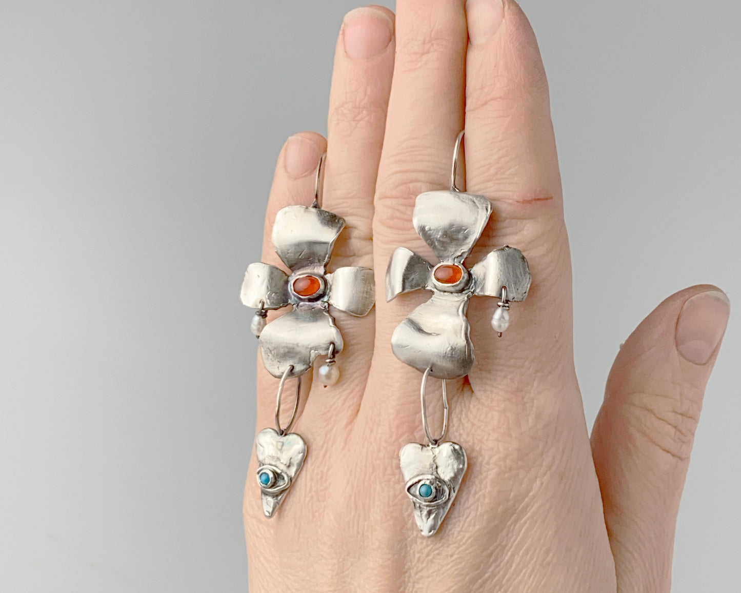 Flower Hearts Earrings