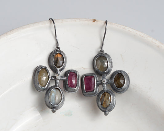 Mosaic Cross Earrings