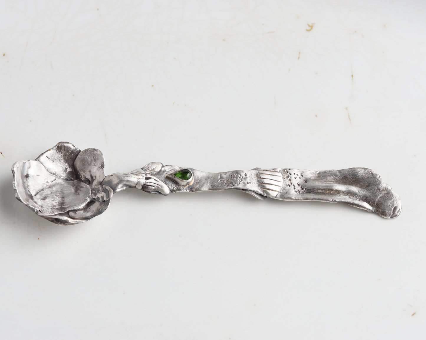 Silver Spoon with Green Tourmaline