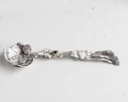 Silver Spoon with Green Tourmaline