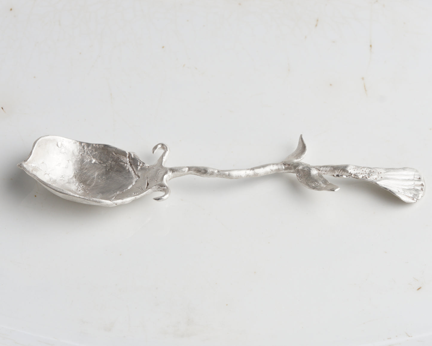 Whimsical Silver Leaf Spoon