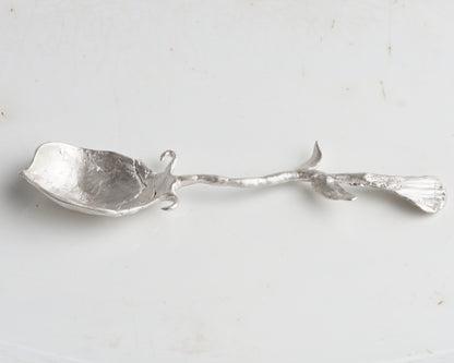 Whimsical Silver Leaf Spoon