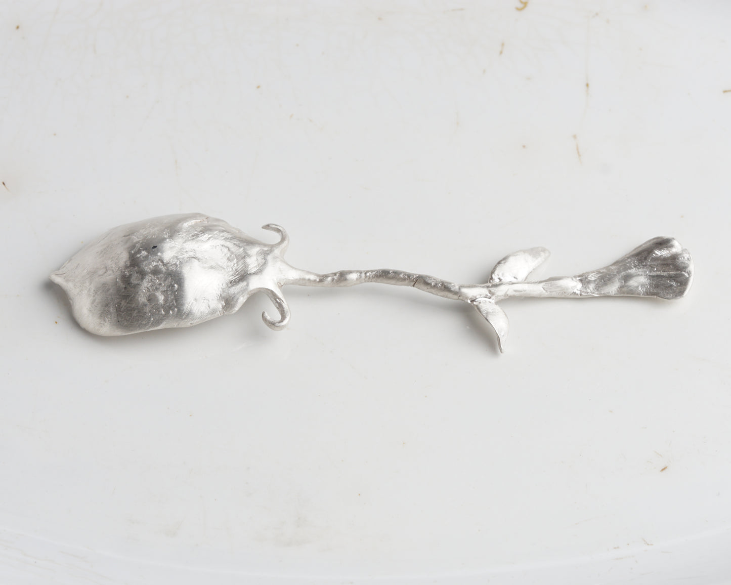 Whimsical Silver Leaf Spoon
