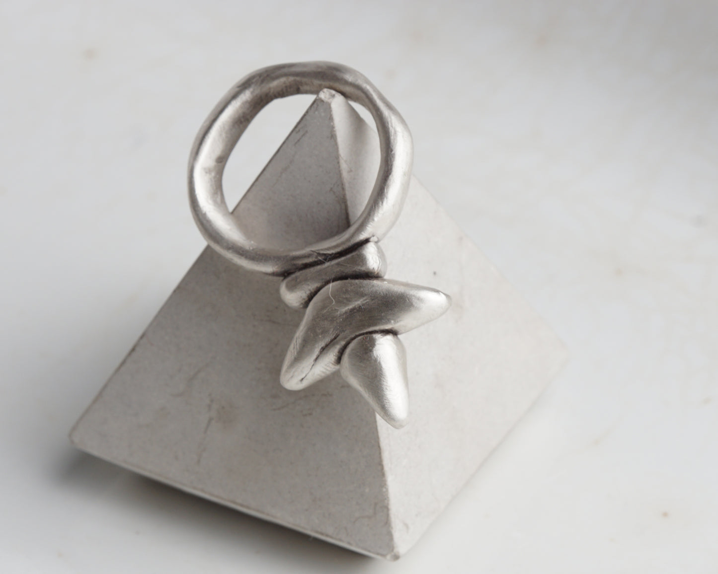 Handcrafted Massive Silver Spike Ring