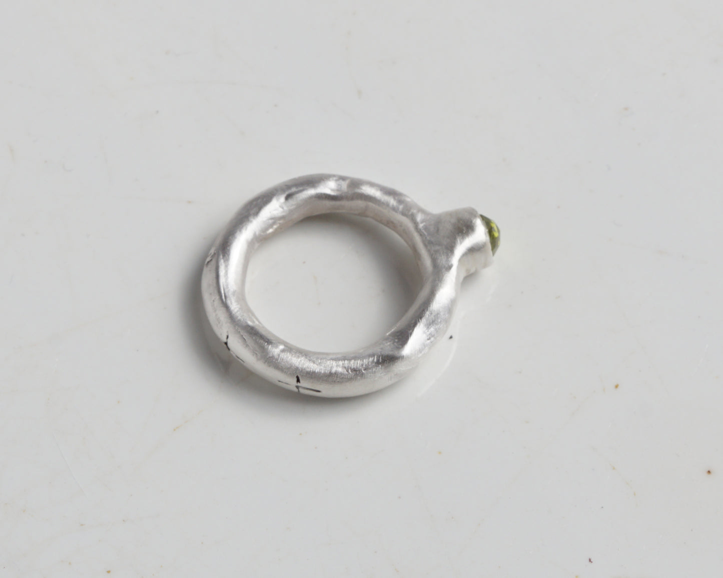 Triple Star Peridot Ring