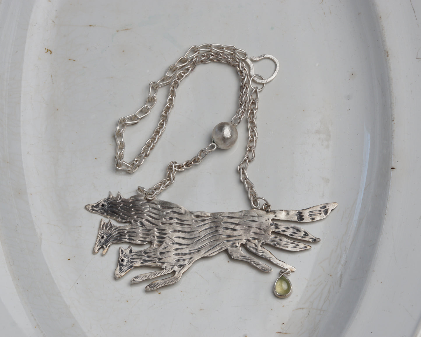 Three-Headed Wolf Necklace