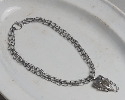 Veridian Moonstone Secret Heart Necklace