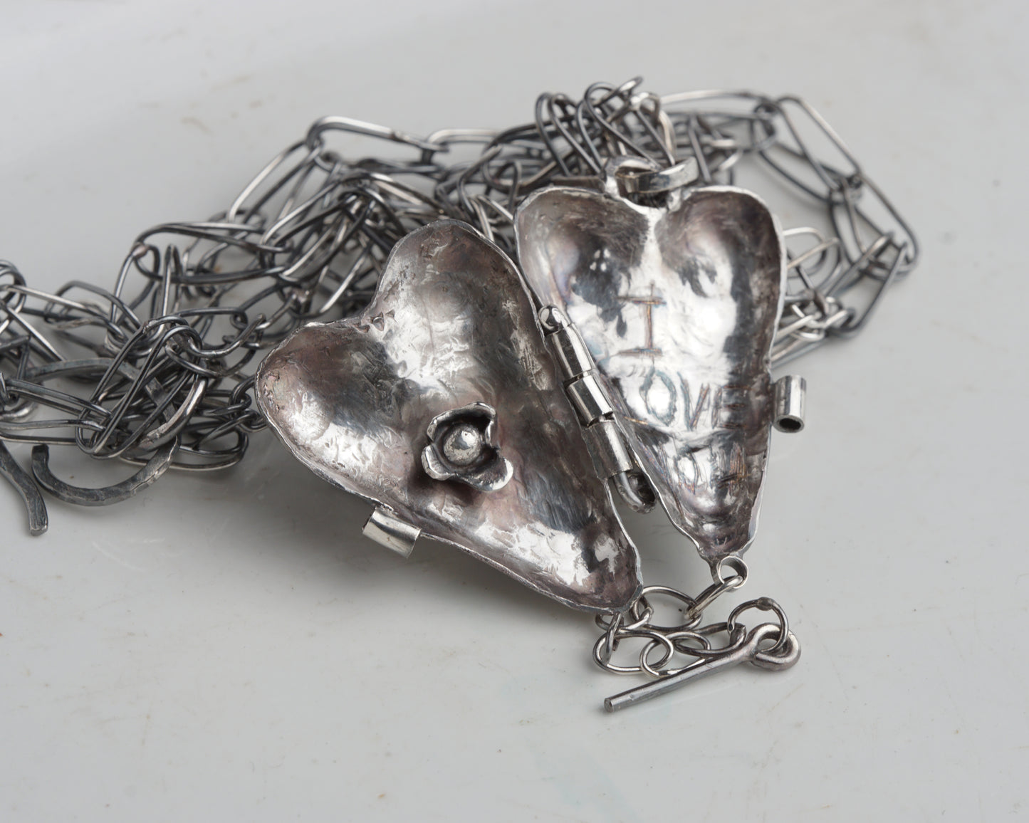 Veridian Moonstone Secret Heart Necklace