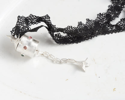 Silver Locket Box Pendant