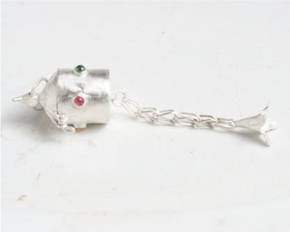 Silver Locket Box Pendant