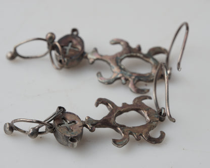 Raw Carving Earrings
