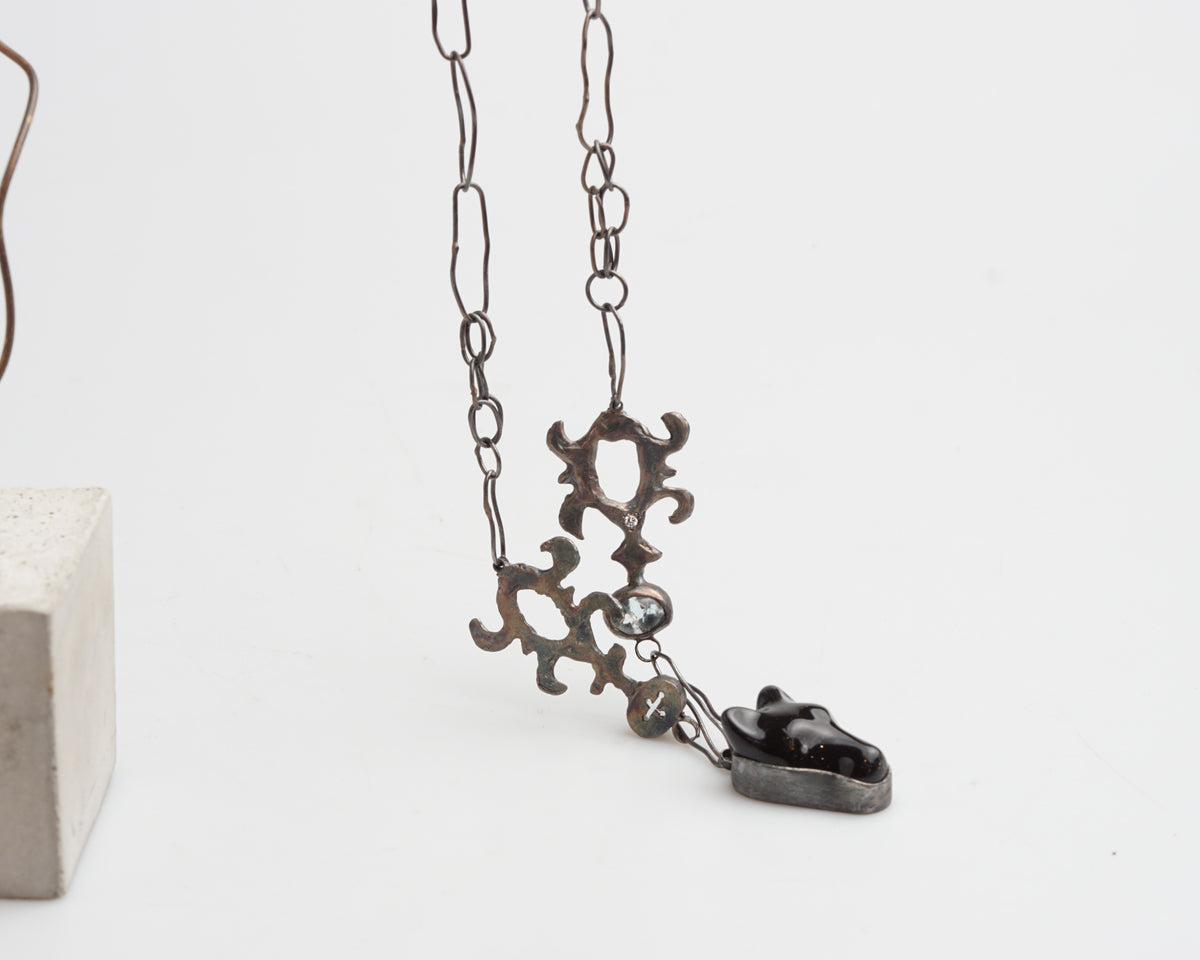 Ceramic Wolf Necklace