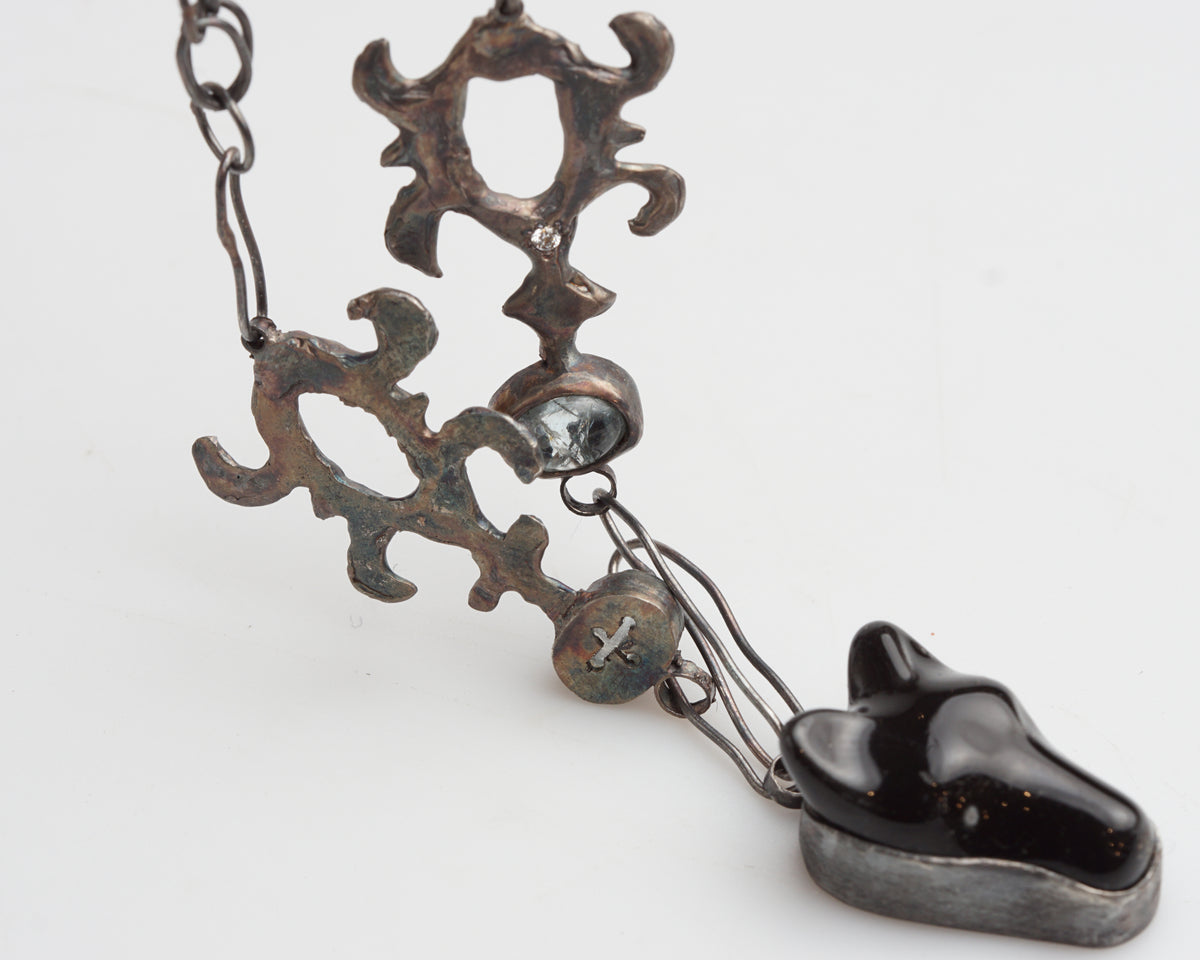 Ceramic Wolf Necklace