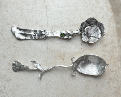 Whimsical Silver Leaf Spoon