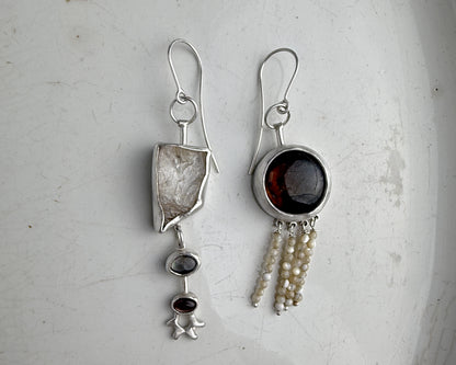 Golden Glow Mismatched Earrings