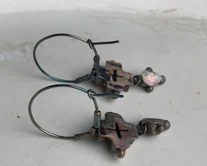 Antique Mismatch Gem Hoops