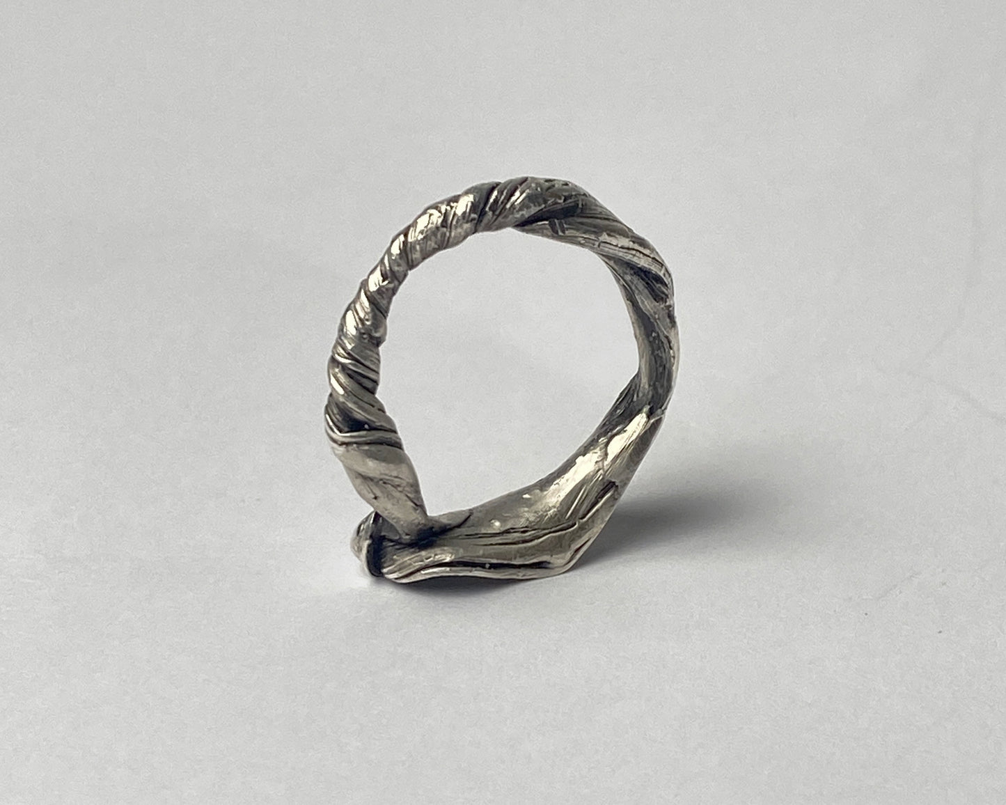 Twisted Bamboo Leaves Sterling Silver Ring