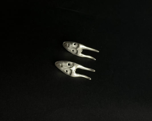 Silver Mask Earrings