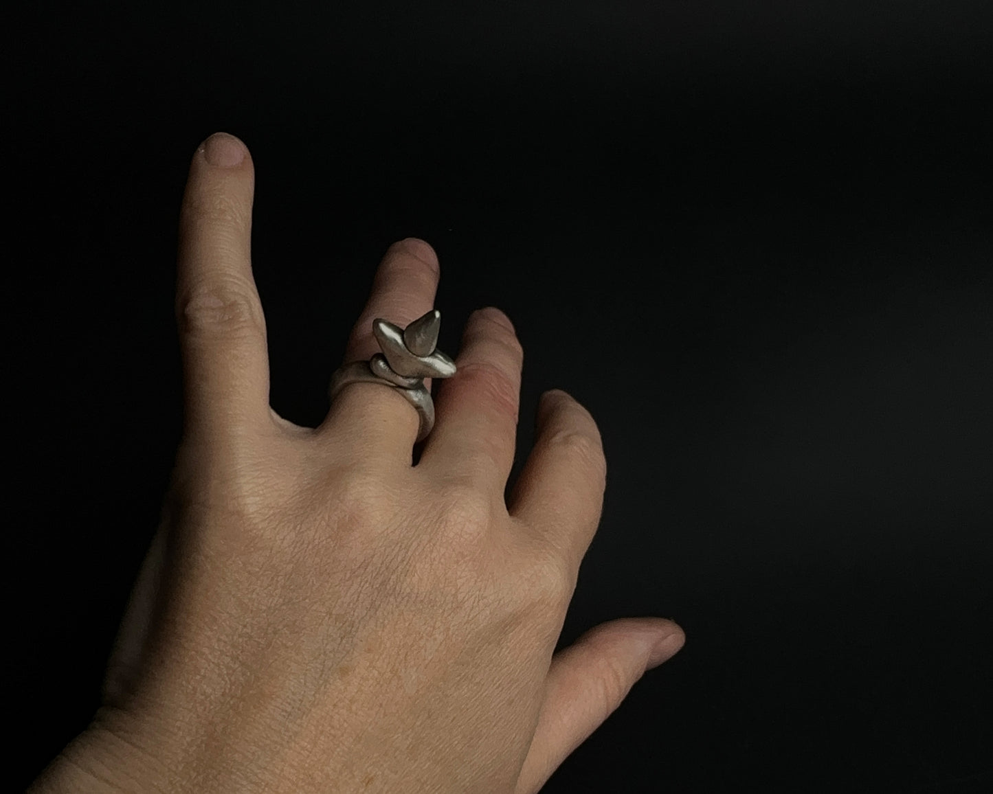 Handcrafted Massive Silver Spike Ring